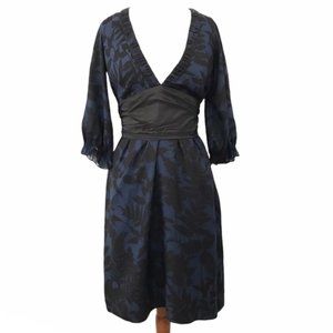 Thread Social Floral V-Neck 100% Silk Dress